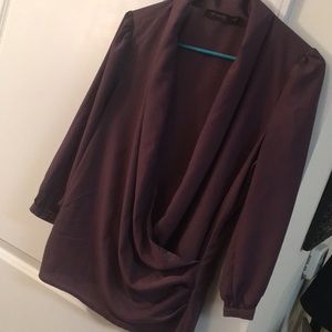 Purple silk top from The Limited